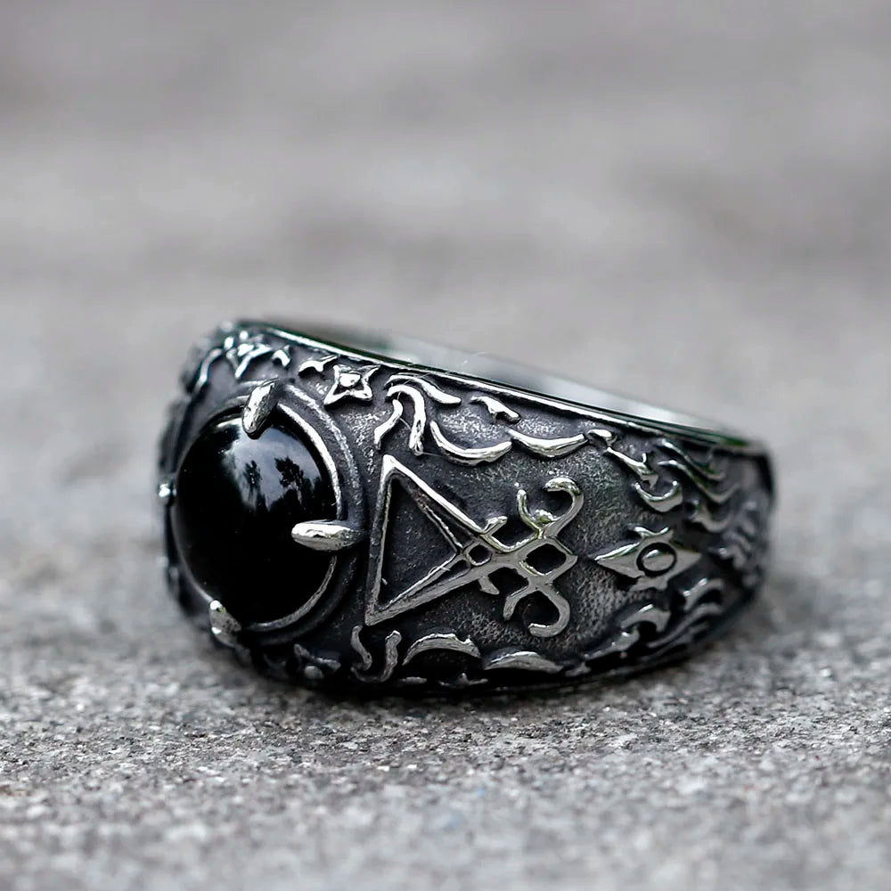 Dark Stone Signet Ring