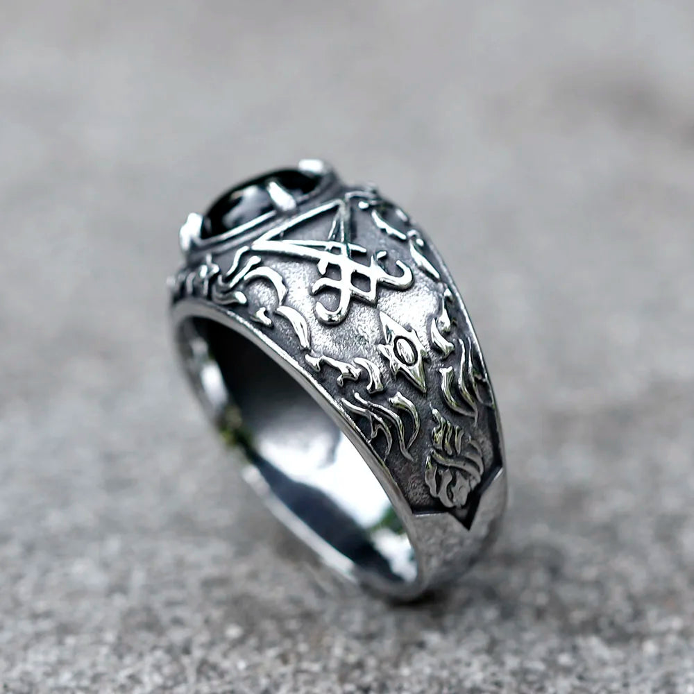Dark Stone Signet Ring