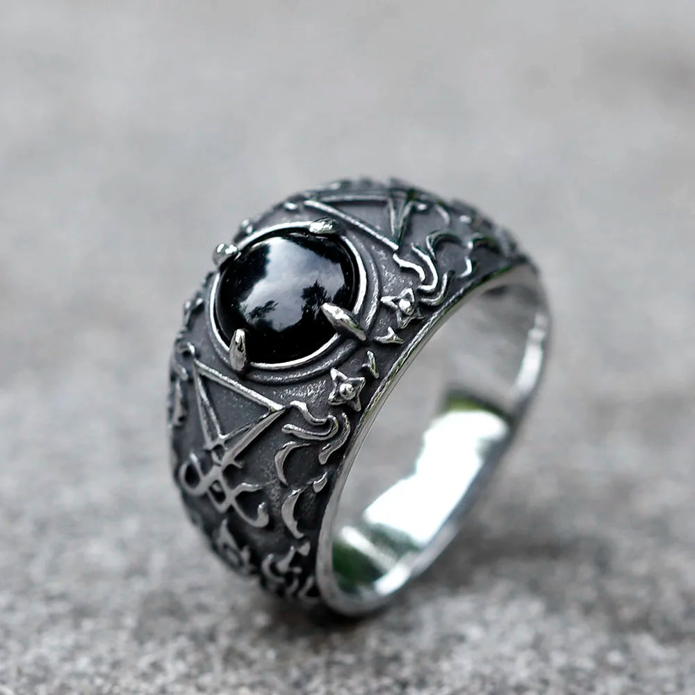Dark Stone Signet Ring