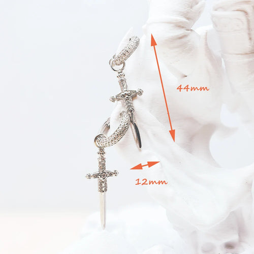 Cross Hoop Earrings