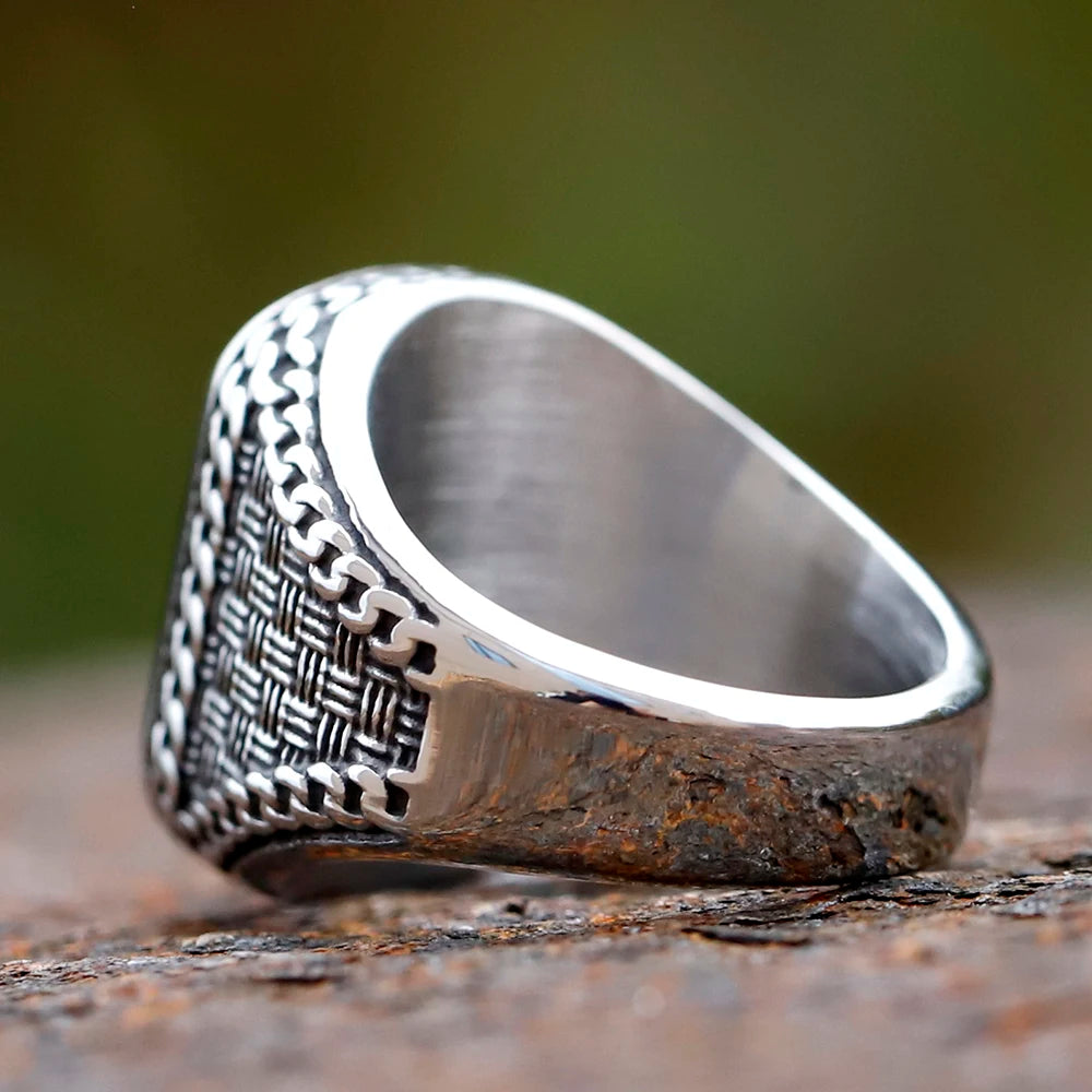Black Stone Totem Ring