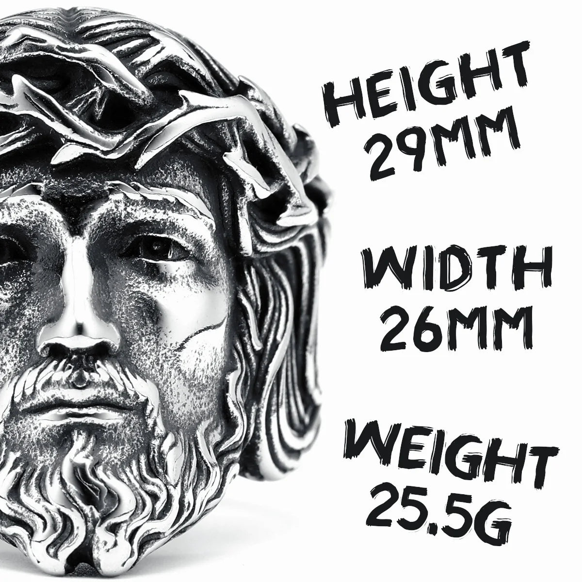 Jesus Face Ring